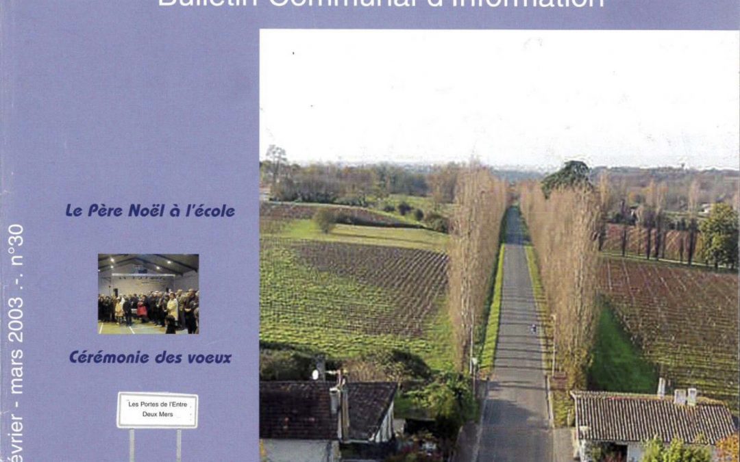 Bulletin communal d’informations – janvier 2003