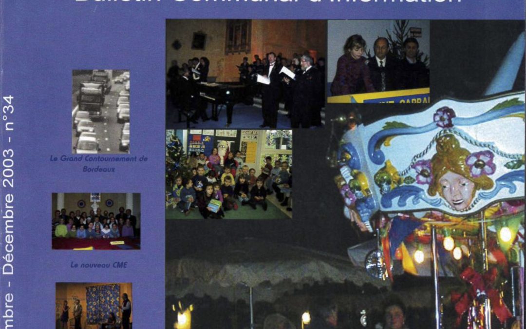 Bulletin communal d’informations – octobre 2003